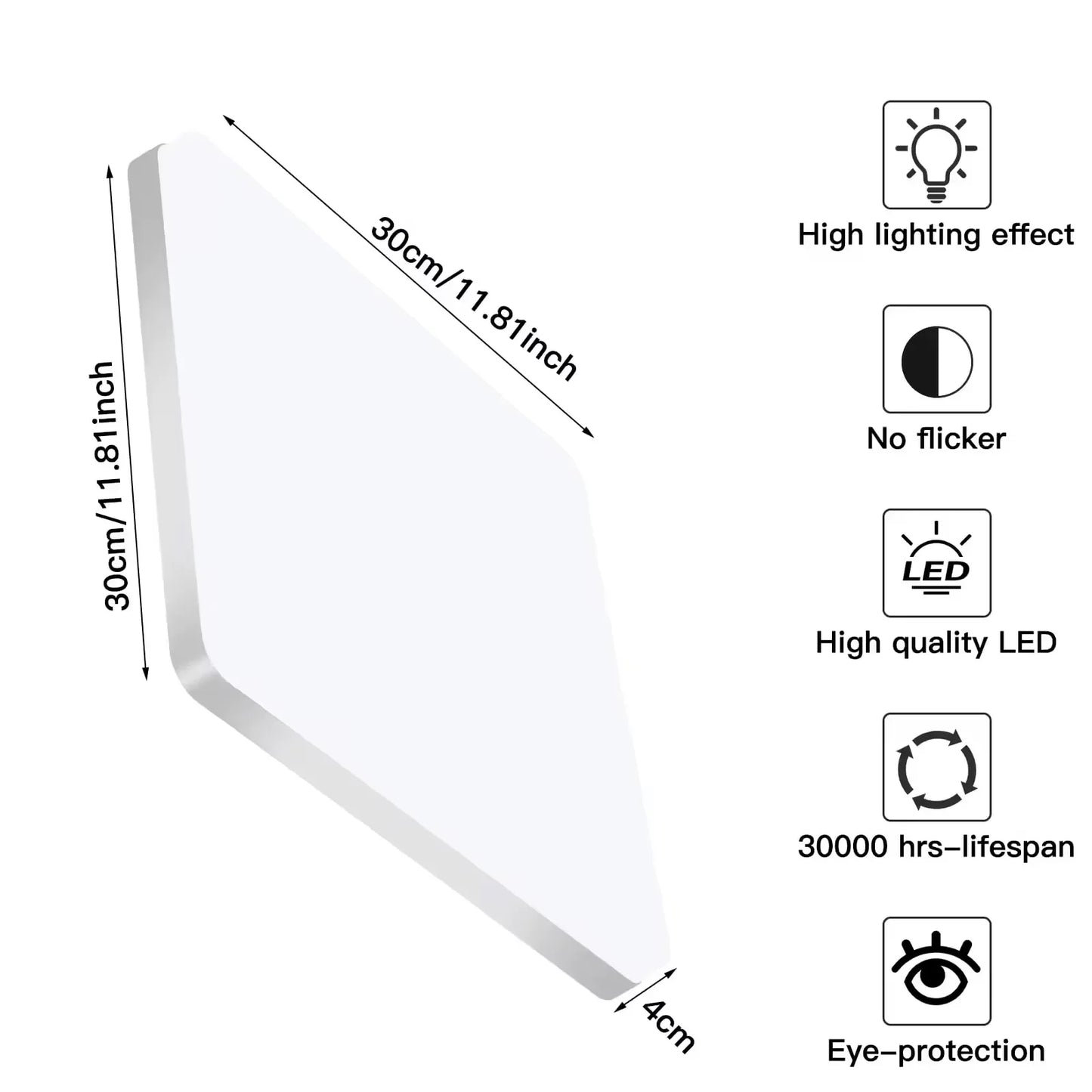 Badkamerlamp Plafond LED Vierkant 48W 6500K IP44 5400LM