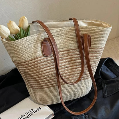 Strandtas Grote Rieten Beachbag voor Dame - StudioMarella