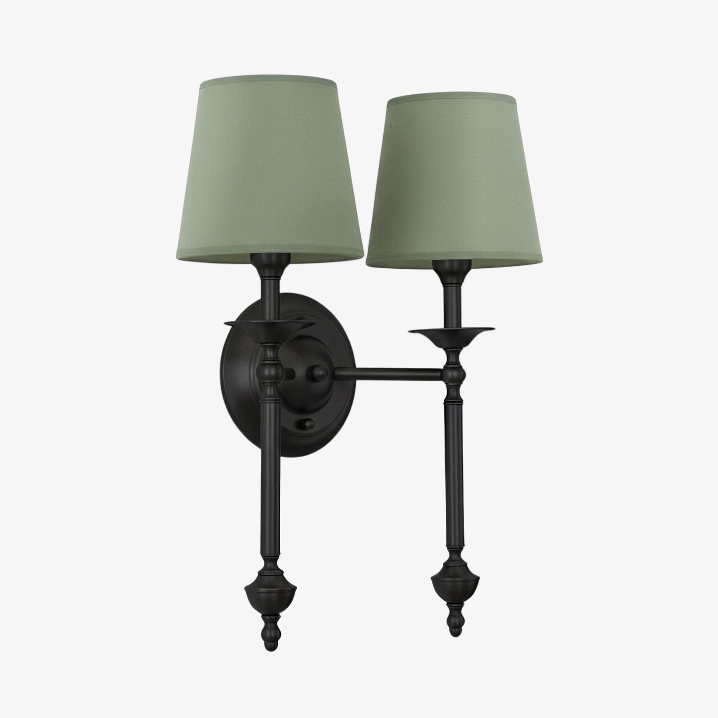 Stoffen Wandlamp met Vintage Koperen Afwerking – Sfeervolle Verlichting voor Hal, Slaapkamer en Woonkamer