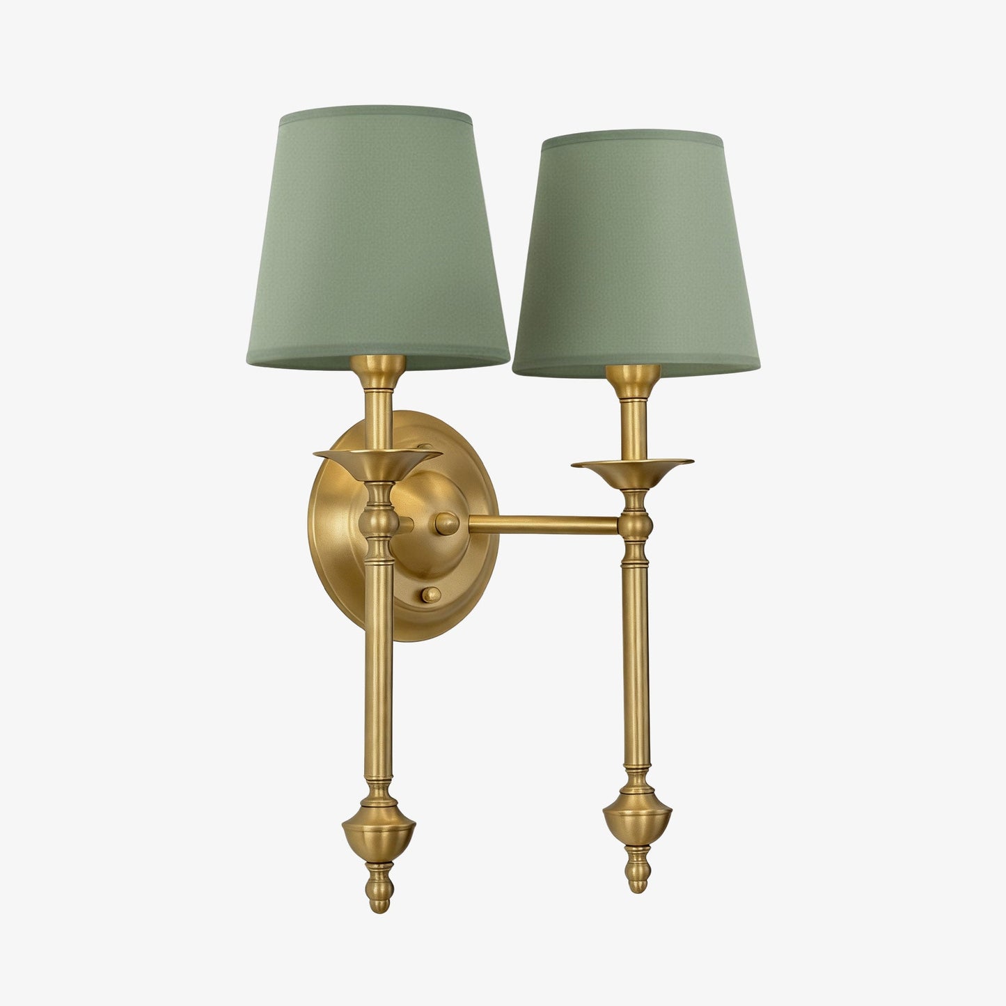 Stoffen Wandlamp met Vintage Koperen Afwerking – Sfeervolle Verlichting voor Hal, Slaapkamer en Woonkamer