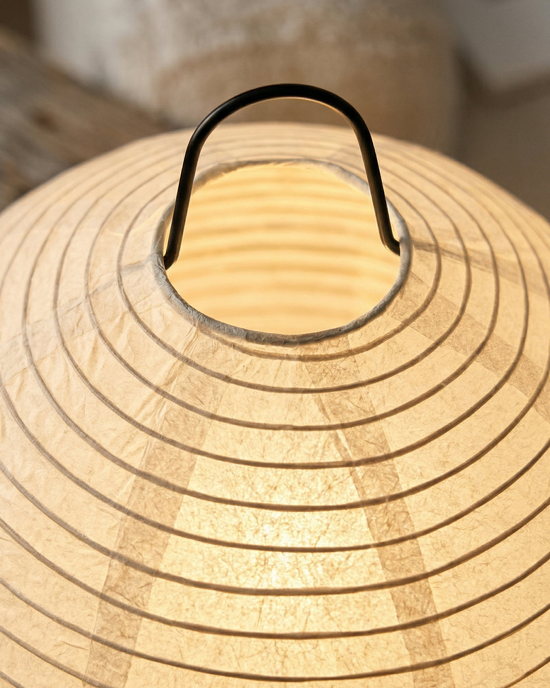 Japanse Tafellamp Sakura met Rijstpapier & Driepoot – Minimalistisch Design Warm Wit Licht – Ø28cm H48cm