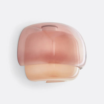 Moderne Glazen Wandlamp met Dubbele Paddenstoelkap – Kleurrijk Accent voor Slaapkamer en Gang