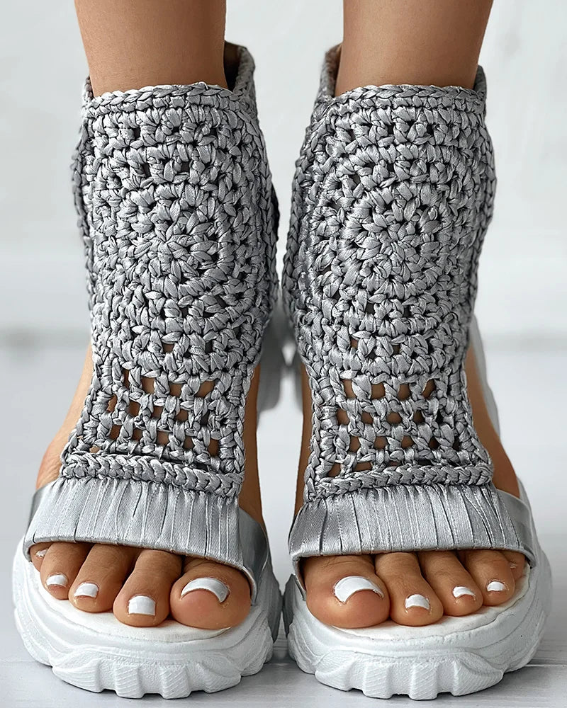 Gouden Sandalen Zomergloed Met Hak