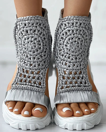 Gouden Sandalen Zomergloed Met Hak
