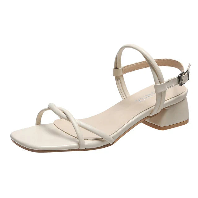 Dames Sandalen met Hoge Hak en Vierkant Teen - StudioMarella