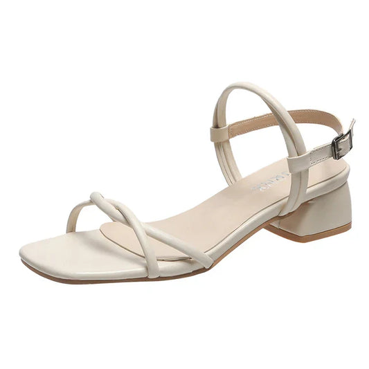 Dames Sandalen met Hoge Hak en Vierkant Teen - StudioMarella