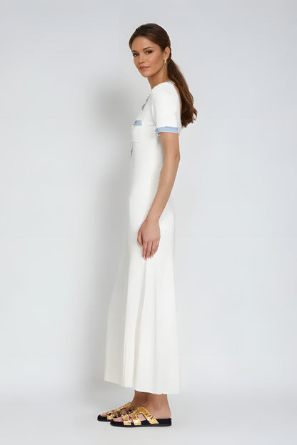 MidiJurk Klassieke Knoopdetails Elegante Vrouwenjurk