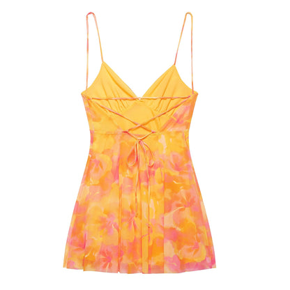 Zomerjurk Bloemenpatroon Vrouwen Minijurk Zomer