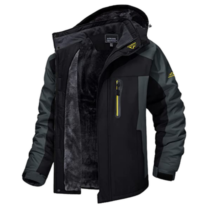 Heren Outdoorjas Waterdicht Gevoerd Warme Winterjas