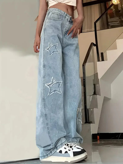 Modieuze Vrouwelijke Jeans Los Zittend