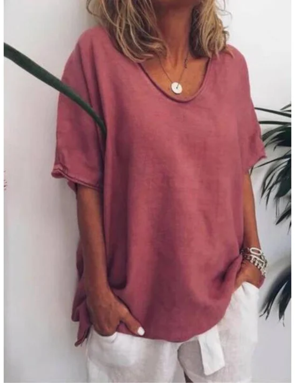 Vrouwelijk Oversized T-shirt Casual Katoen
