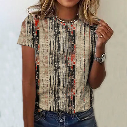 Klassiek Grafisch T Shirt Vintage Stijl