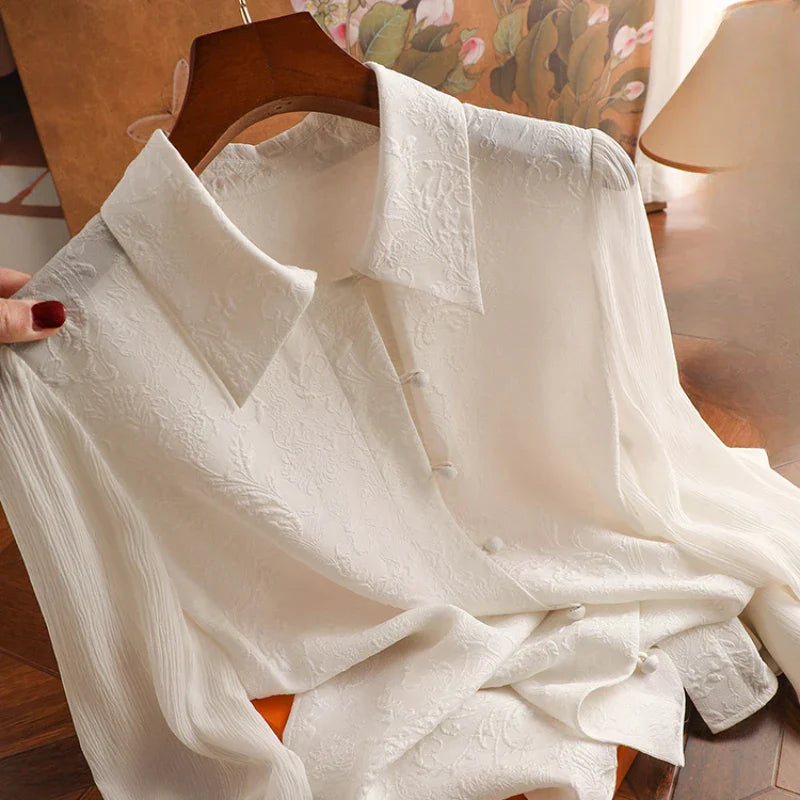 Damesblouse Satijn Zomerjurk Vrouwelijk Elegant - StudioMarella