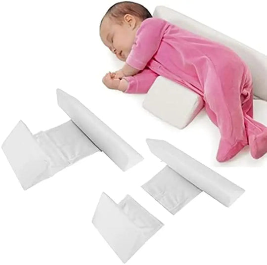Baby Zijslaap Positiekussen – Driehoekig Antirol Kussen met Verstelbare Breedte – Zacht Memory Foam – Ademend & Wasbaar – Voor Pasgeborenen tot 12 Maanden