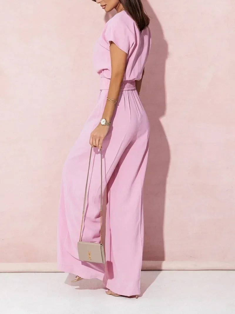 V-hals Jumpsuit Zomerjurk voor Vrouw