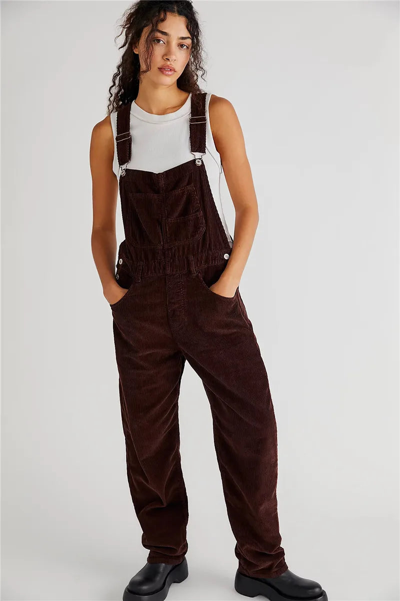 Dames Overall Corduroy Retro Stijl - StudioMarella