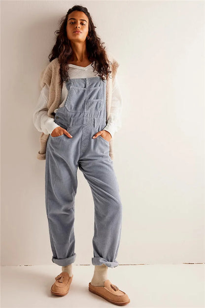Dames Overall Corduroy Retro Stijl