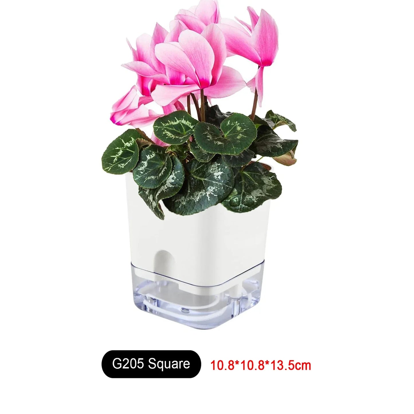 Zelfwaterende Bloempot Magnetisch Wit Kunststof Dubbeldeks Vensterbank Woonkamer Kantoor Plantenpot Hydrocultuur Binnen