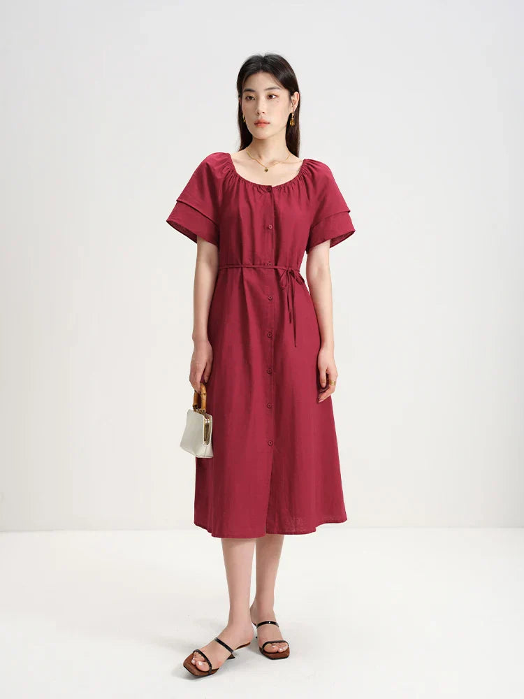 Retro Zomerjurk Vrouwen Elegante Bloemenprint
