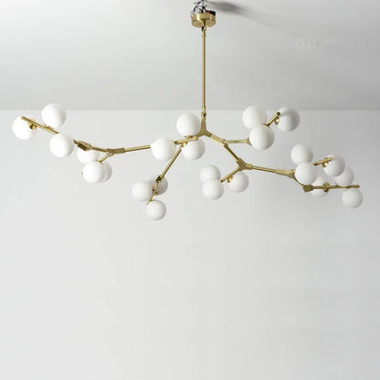 Hanglamp Takkenstructuur Mat Glas Goud Zwart G4 LED Woonkamer Eetkamer Scandinavisch Modern 12 18 24 Bollen