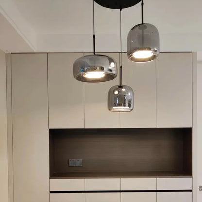 Scandinavische Glazen Hanglamp – Warm Sfeerlicht met Amber, Helder of Grijs Glas – Ø 15, 25 of 35 cm – Moderne Verlichting voor Keuken, Eetkamer en Woonkamer