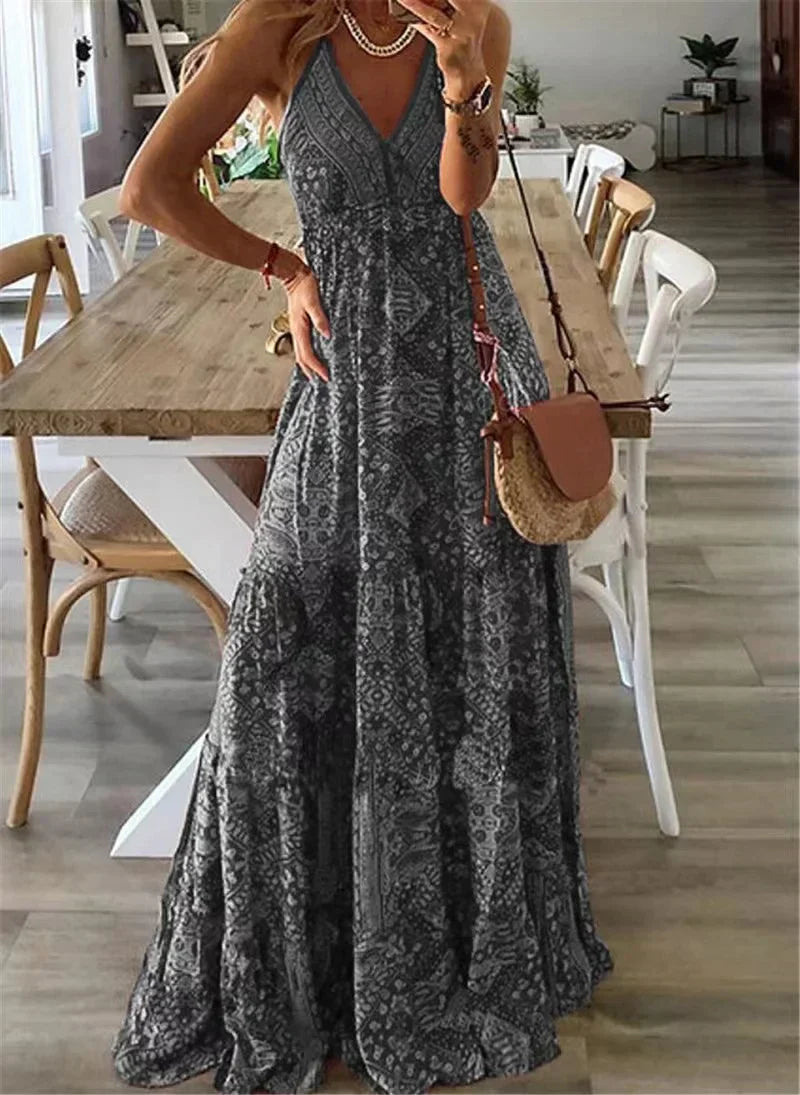 Zomerjurk Vrouwen Maxi Jurk Boho Chic Stijl