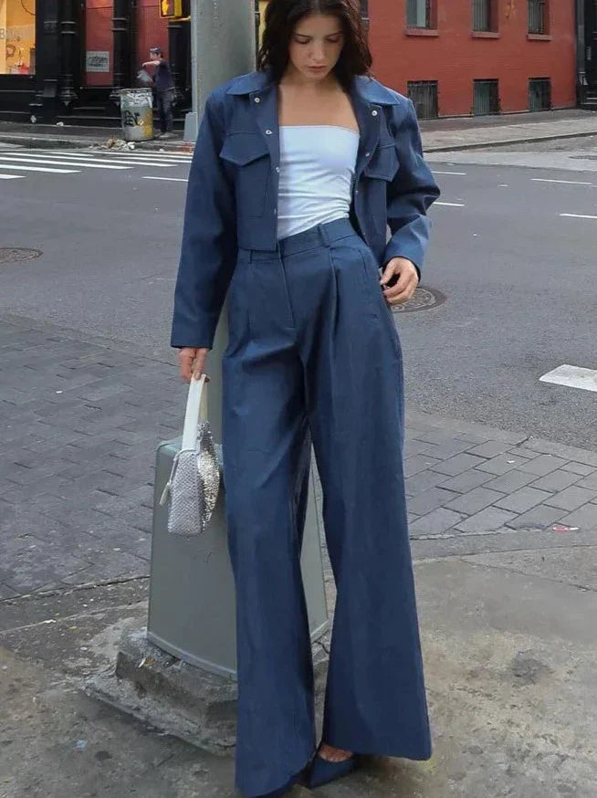 Streetwear Jas en Broek Set voor Mannen Stijlvol