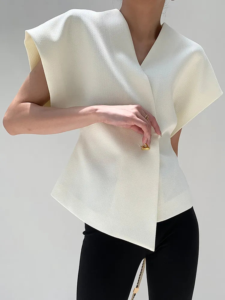 Dames Blazer met Strikking en Gestructureerde Taille