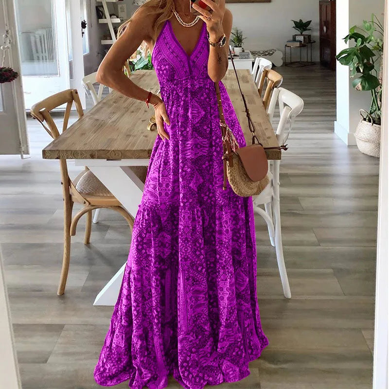 Zomerjurk Vrouwen Maxi Jurk Boho Chic Stijl - StudioMarella