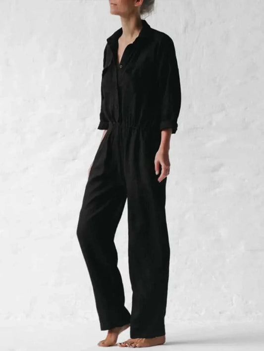 Vrouwelijke Jumpsuit van Zachte Katoen Stof → Zachte Katoenen Jumpsuit voor Vrouw - StudioMarella
