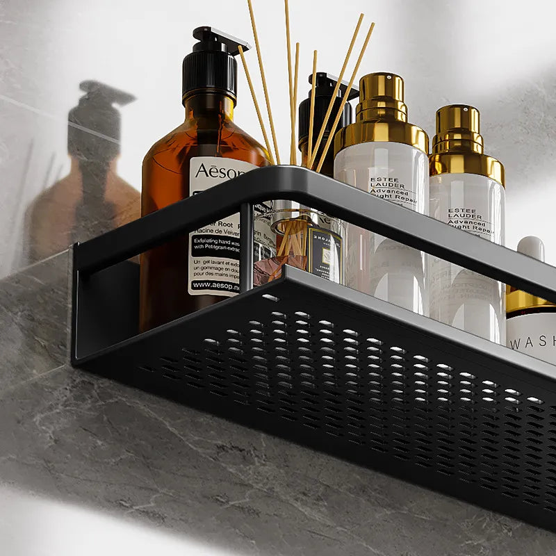 Doucherek Aluminium Zwart 30 50 60cm Wandrek Badkamer Douche Opbergplank Shampoo Rek Ruimtebesparend