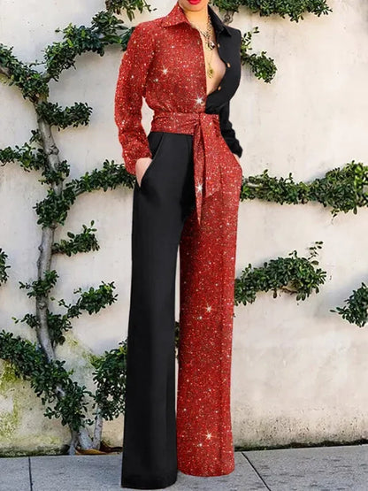 Hoge Taille Jumpsuit Elegante Avondkleding