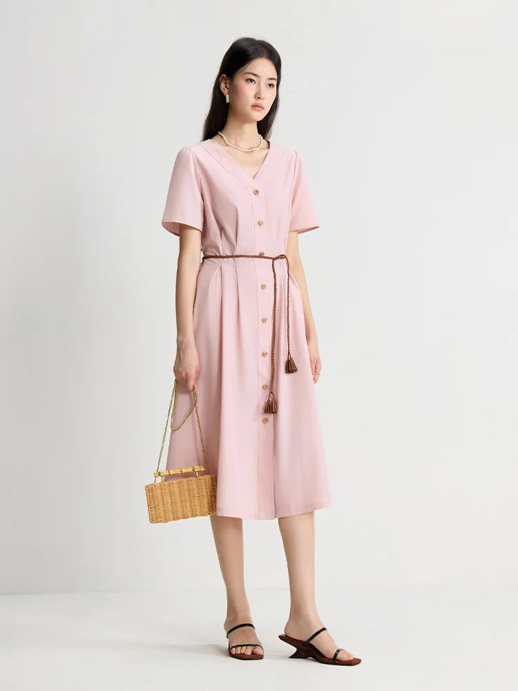 Zomerjurk Roze Jurk voor Vrouw Strandjurk