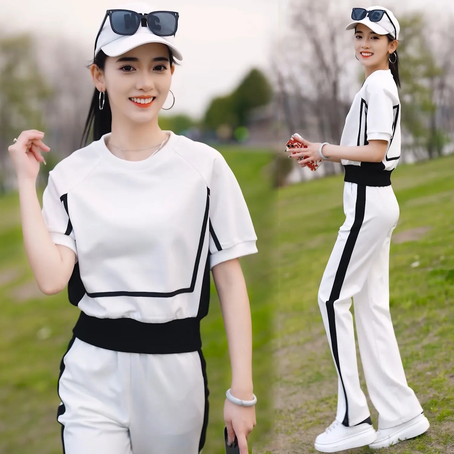 Vrouwelijke Sportoutfit Zomercollectie Lente Mode