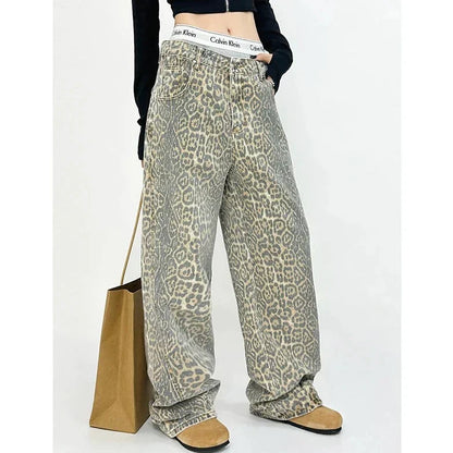 Damesrok Luipaard Print Retro Stijl Rok