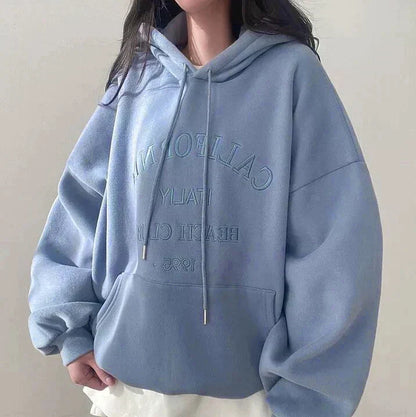 Dames Hoodie Oversized Comfortabel Casual Met Borduursel