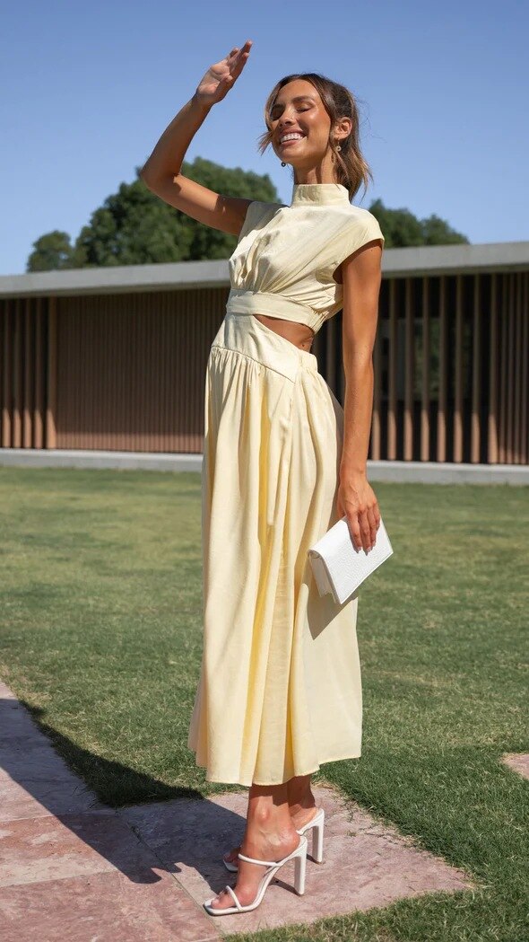 Vrouwelijke Zomerjurk Midi Jurk Elegante Mode