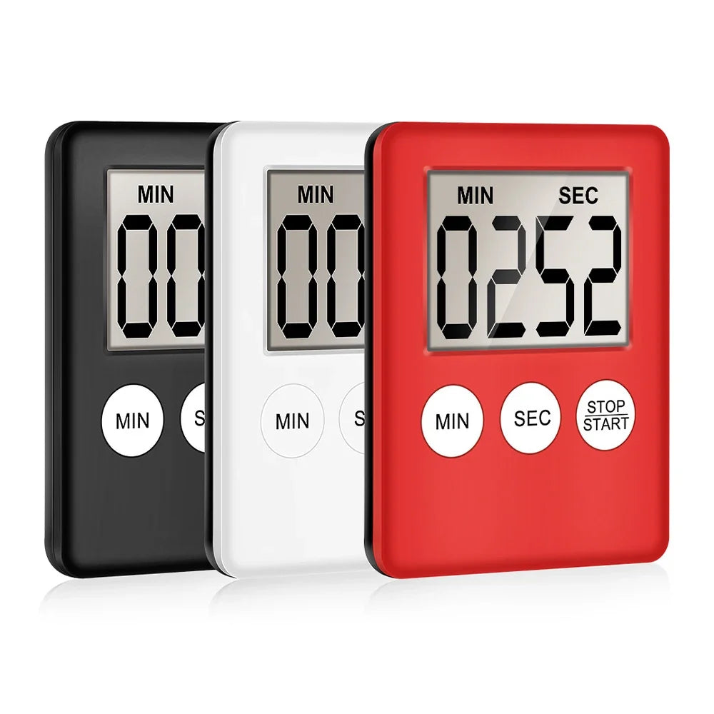 Digitale Keukentimer Magneet LCD Kompakt Keuken Aftellen Countdown Timer Eieren Pasta Koken
