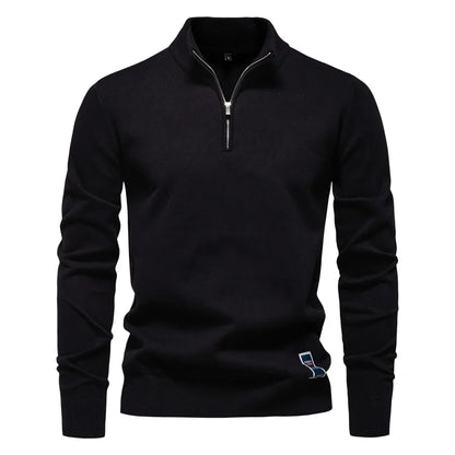 Heren Trui Quarter-Zip Comfortabel Klassieke Stijl Regular Fit