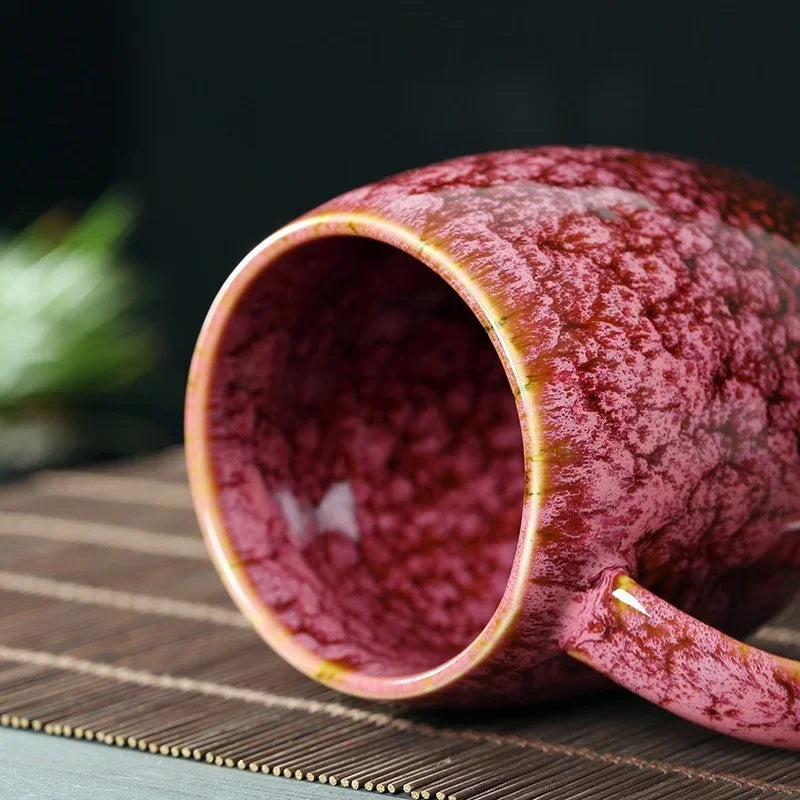 Keramische Koffiemok met Artisanaal Glanzend Oppervlak – Hittebestendig Servies voor Koffie Thee Ontbijt – Handgemaakte Keramiek Drinkbeker