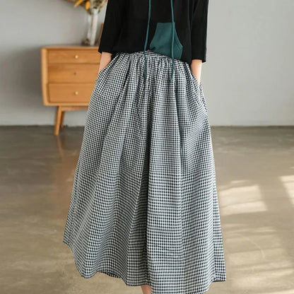 Zomerse Ruitbroek Elegante Vrouwelijke Stijl