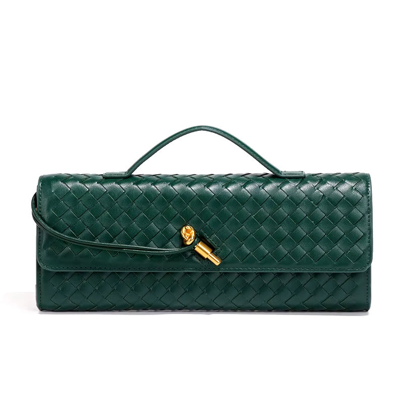 Vegan Leren Clutch Gevlochten Chique Design