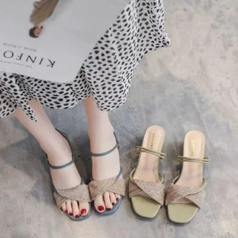 Blokhak Sandalen Met Hak Chic Design