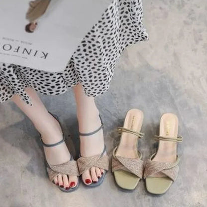 Blokhak Sandalen Met Hak Chic Design