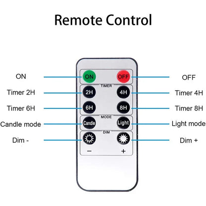 LED Kaarsen Set van 3 Stuks Vlamloze Kaarsen met Timer en Afstandsbediening Realistische Flikkering