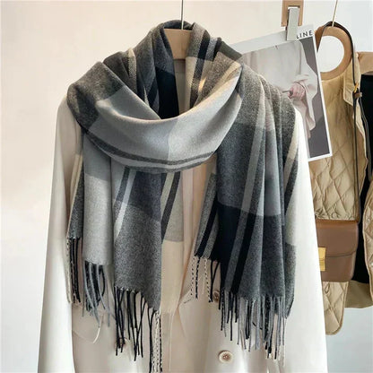 Geruite Sjaal met Klassiek Patroon – Warm & Stijlvol Accessoire voor Herfst en Winter