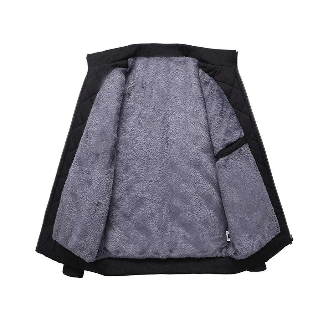 Heren Jas Warm Fleece Gevoerd Comfortabel