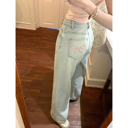 Vintage High Waist Strik Jeans voor Dames - StudioMarella