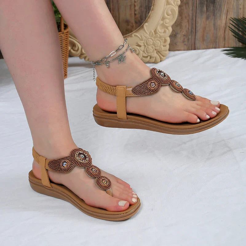 Elegante Zomer Sandalen voor Vrouwen Amberkleur