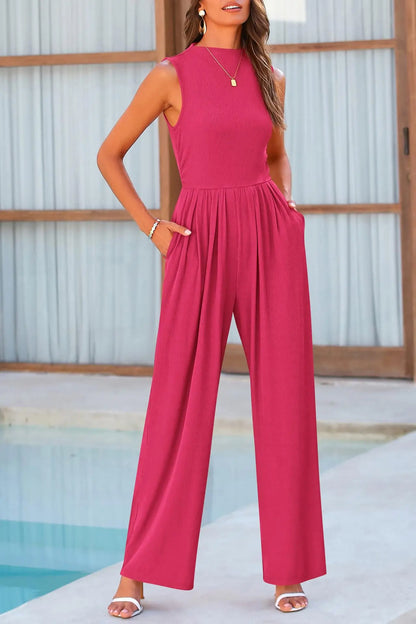 Vrouwelijke Jumpsuit Zomerjurk Ronde Hals Kort Model